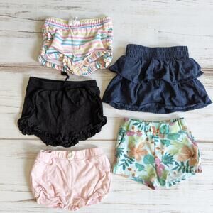 5 piece toddler short/ skort bundle sz 12M